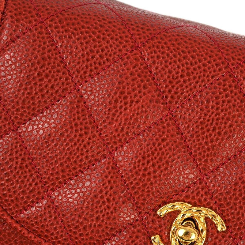 Chanel Red Caviar Shoulder Bag