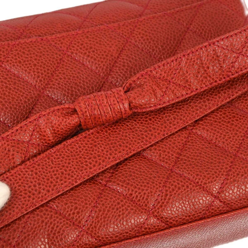 Chanel Red Caviar Shoulder Bag