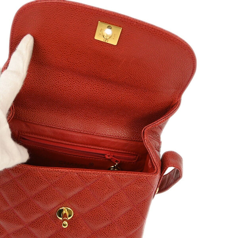 Chanel Red Caviar Shoulder Bag