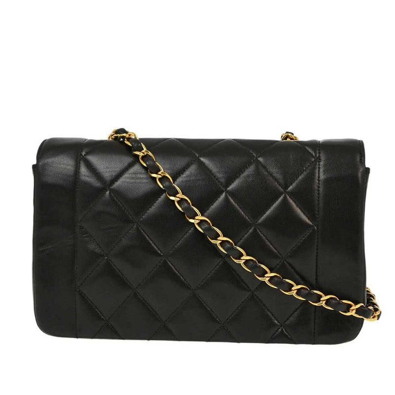 Chanel Black Lambskin Small Diana