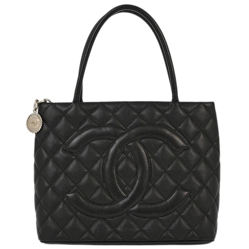 Chanel Black Caviar Medallion Tote