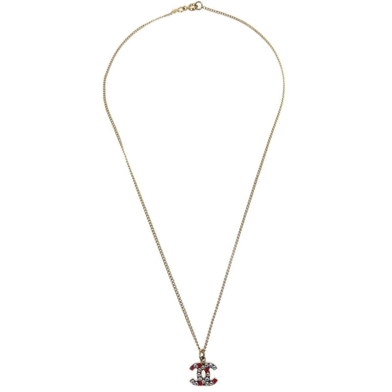 Chanel Gold Mini Cc Pendant Necklace