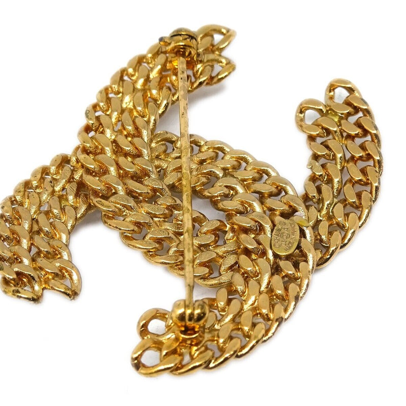 Chanel Gold Cc Brooch Pin Artificial