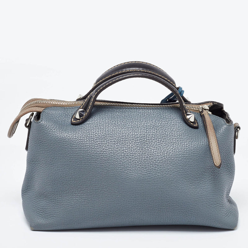 Fendi Blue/Beige Leather Medium By The