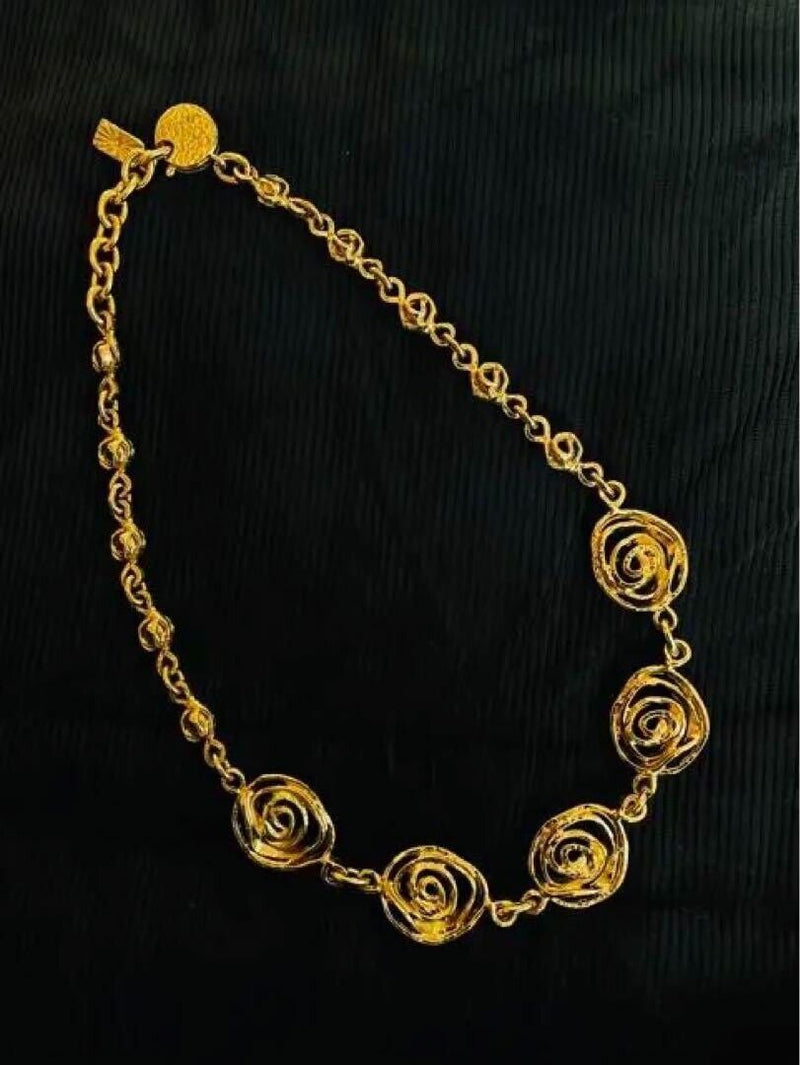 Yves Saint Laurent Rose Motif Necklace