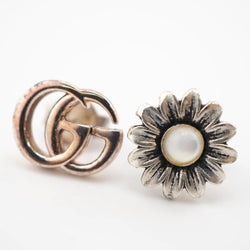 Gucci Silver Flower Motif Earrings