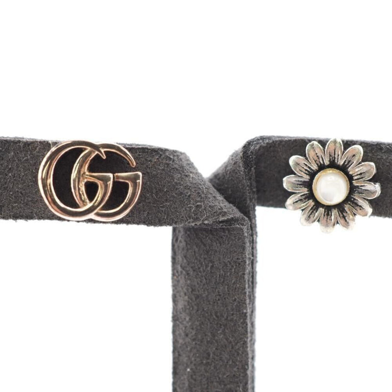 Gucci Silver Flower Motif Earrings