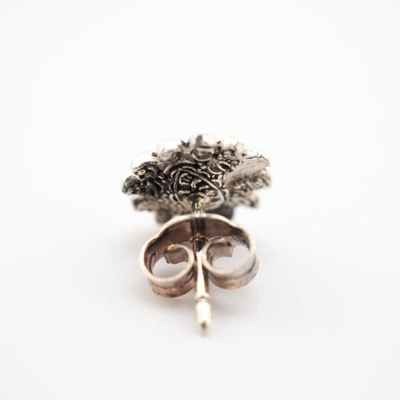 Gucci Silver Flower Motif Earrings