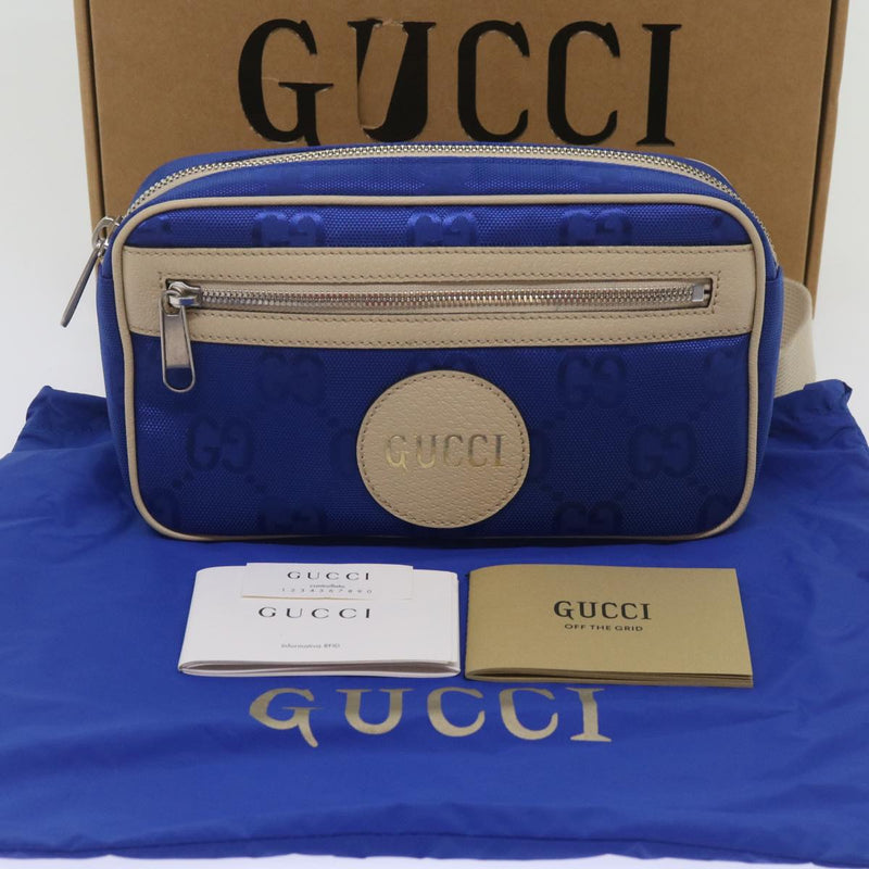 Gucci Gg Nylon Bum Bag Body Blue