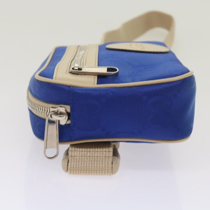 Gucci Gg Nylon Bum Bag Body Blue