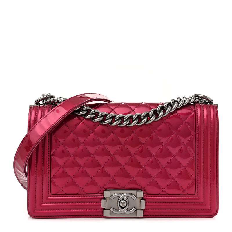 Chanel Metallic Patent Calfskin Quilted