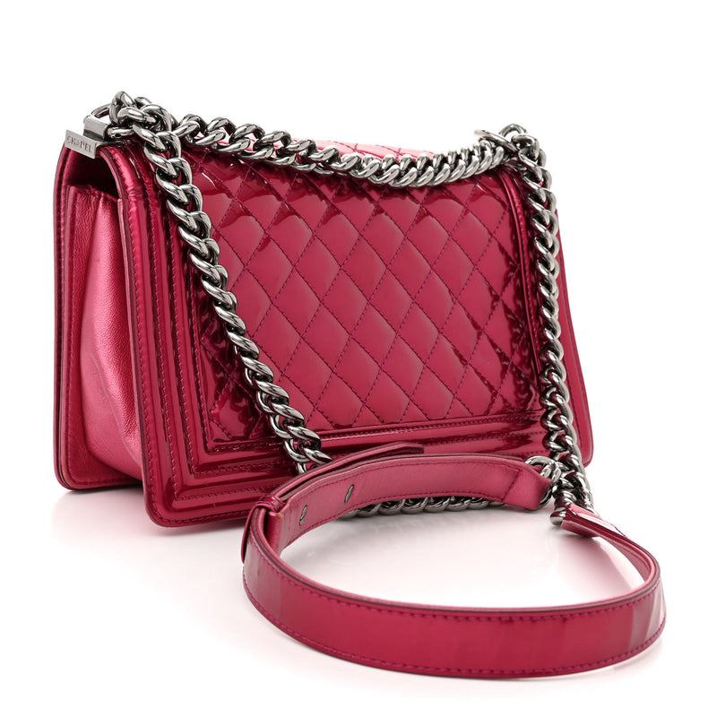 Chanel Metallic Patent Calfskin Quilted