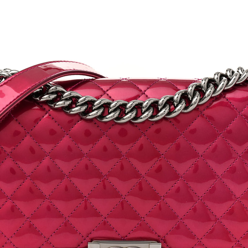 Chanel Metallic Patent Calfskin Quilted