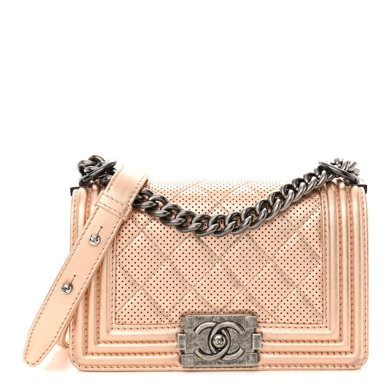 Chanel Metallic Calfskin Perforated