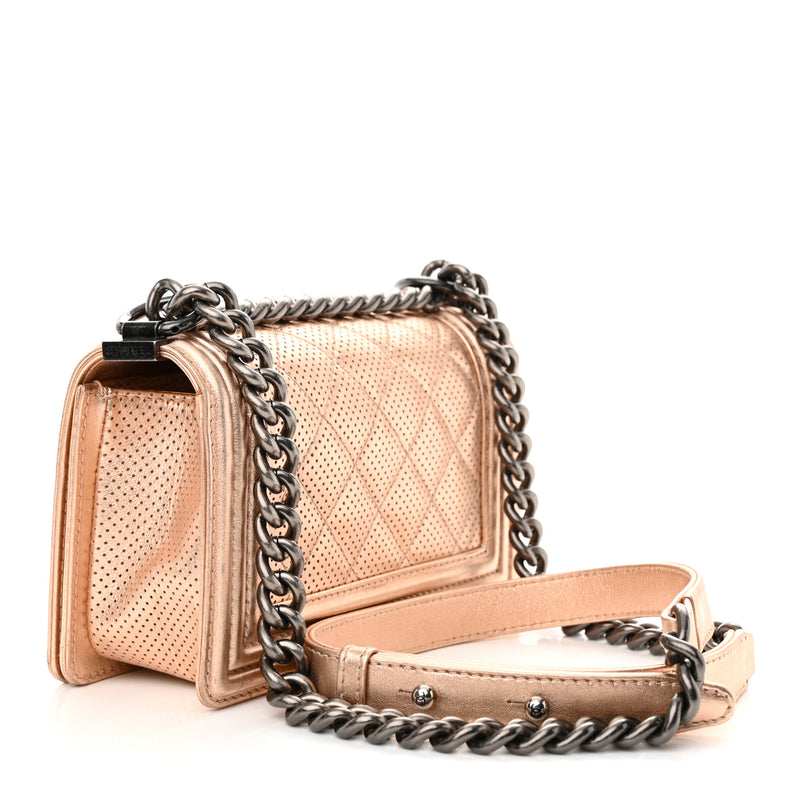 Chanel Metallic Calfskin Perforated