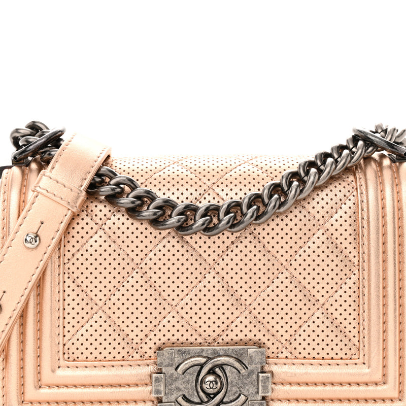 Chanel Metallic Calfskin Perforated