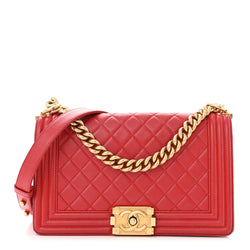 Chanel Lambskin Quilted Medium Boy Flap