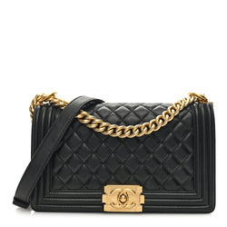 Chanel Lambskin Quilted Medium Boy Flap