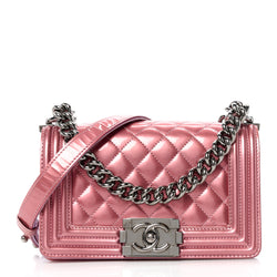 Chanel Metallic Patent Calfskin Quilted