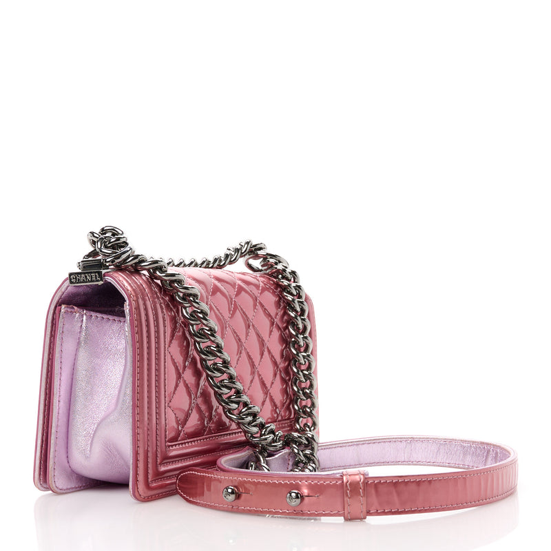 Chanel Metallic Patent Calfskin Quilted