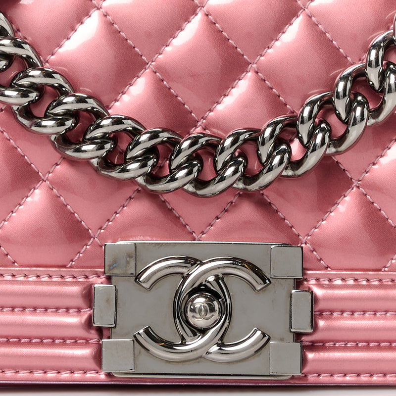 Chanel Metallic Patent Calfskin Quilted