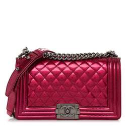 Chanel Metallic Patent Calfskin Quilted