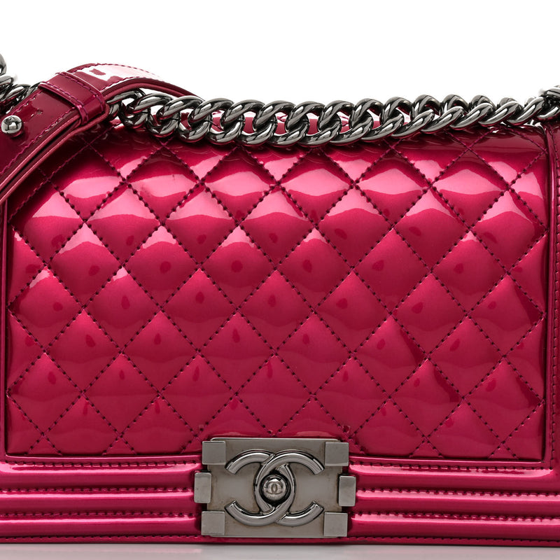 Chanel Metallic Patent Calfskin Quilted