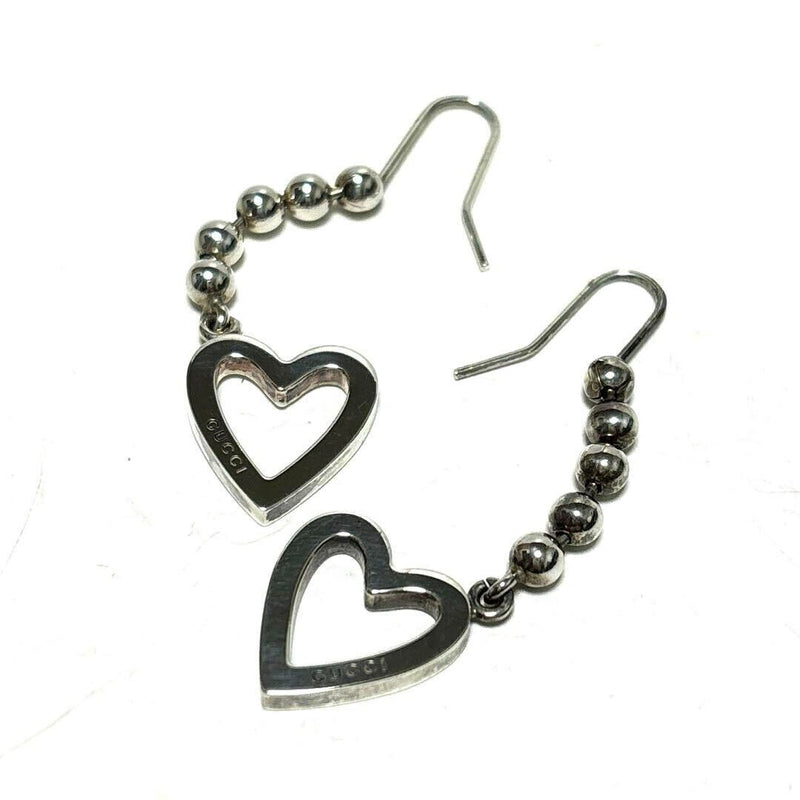 Gucci Heart Shape Earrings Silver Ladies