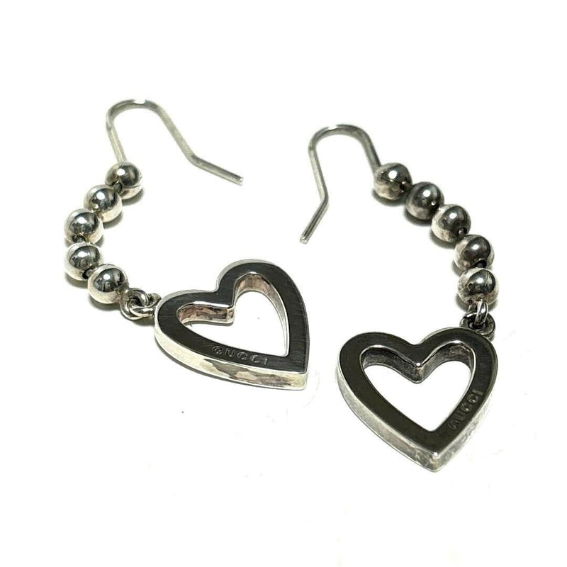 Gucci Heart Shape Earrings Silver Ladies