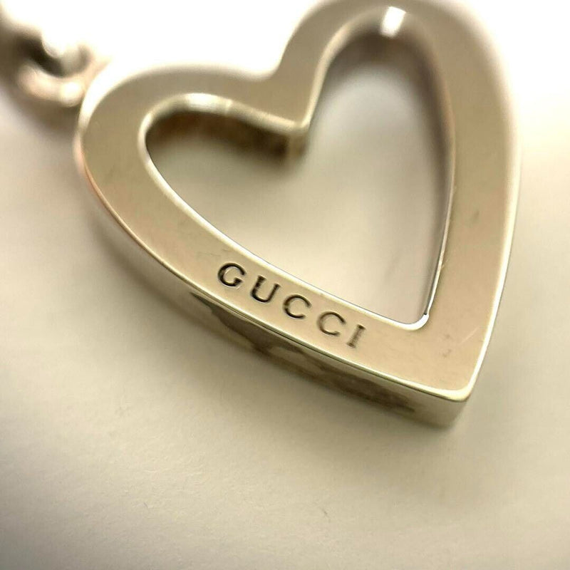 Gucci Heart Shape Earrings Silver Ladies