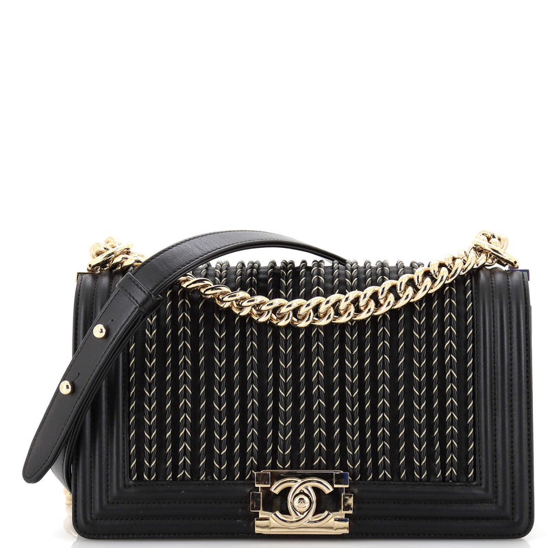 Chanel Boy Flap Bag Braided Woven