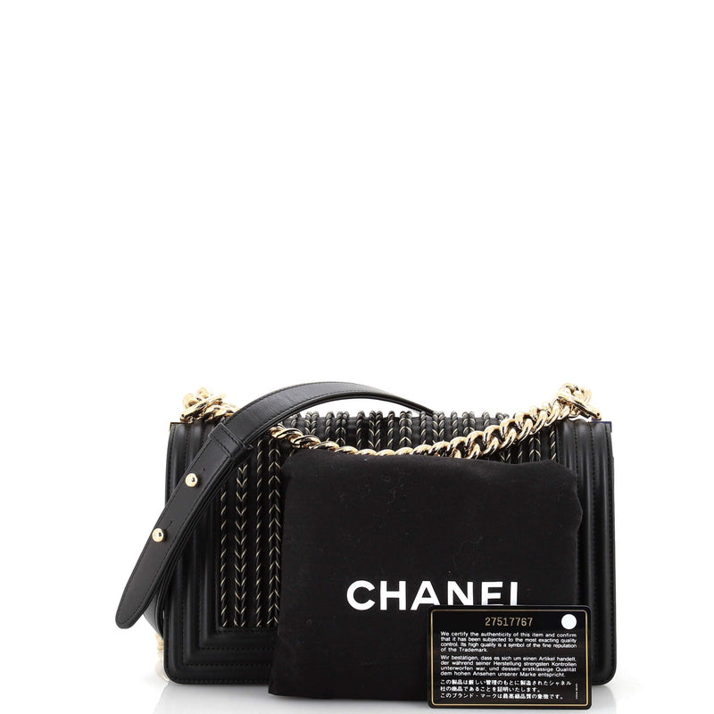 Chanel Boy Flap Bag Braided Woven