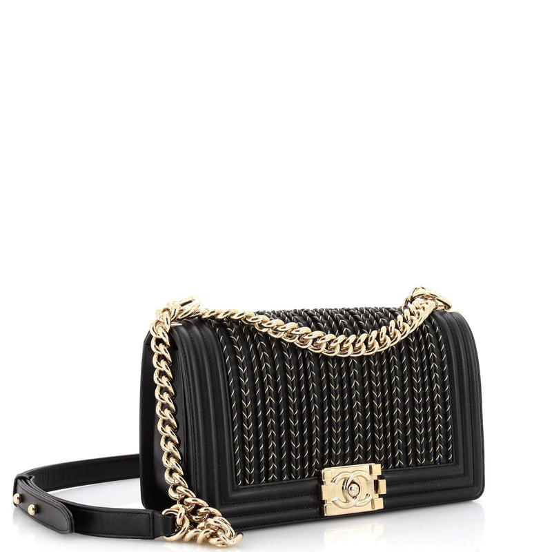 Chanel Boy Flap Bag Braided Woven