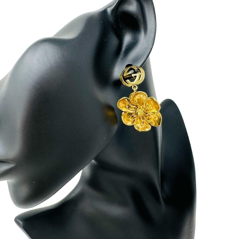 Gucci Interlocking G Flower Earrings