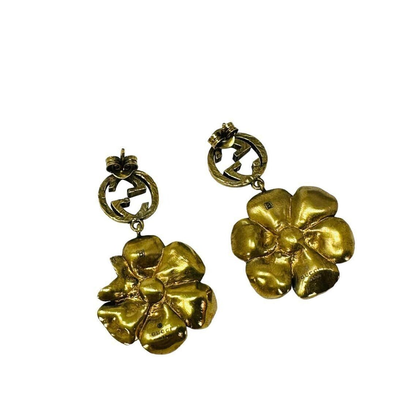 Gucci Interlocking G Flower Earrings