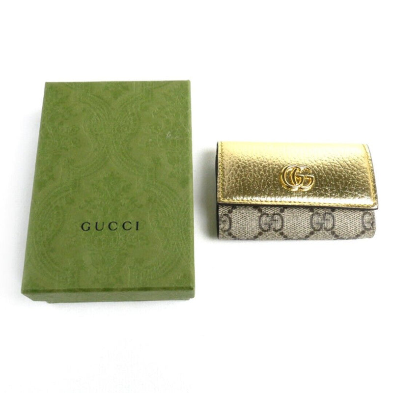 Gucci Marmont Metalic Gold Key Case