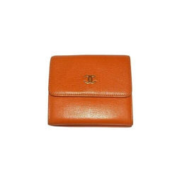 Chanel W Hook Wallet Fold With Orange