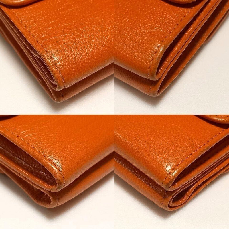 Chanel W Hook Wallet Fold With Orange