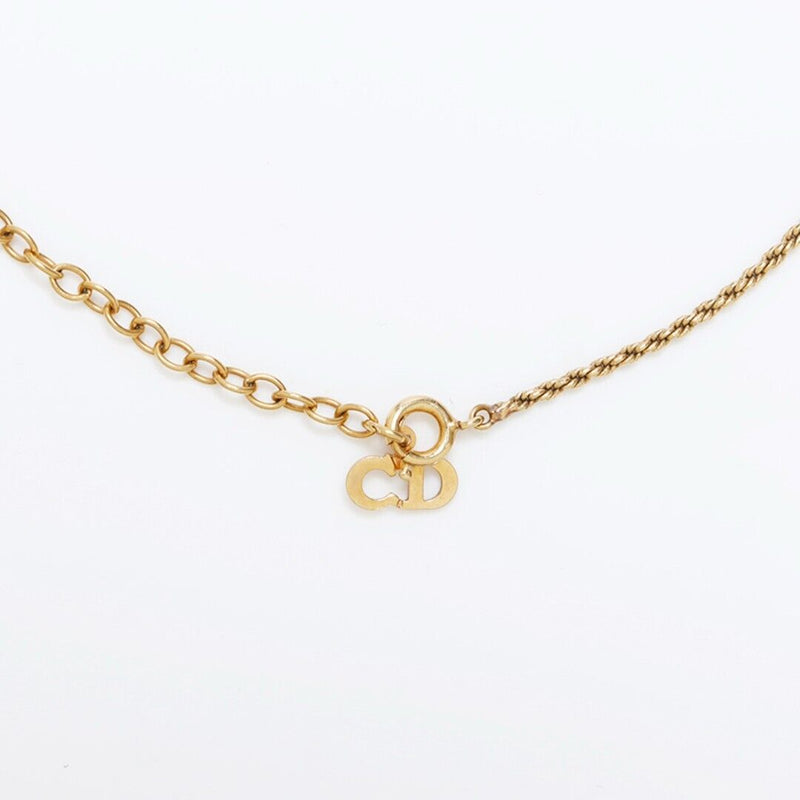 Christian Dior Necklace Cd Logo Gold