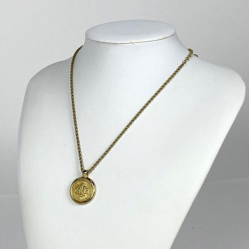 Christian Dior Necklace Logo Round Cd