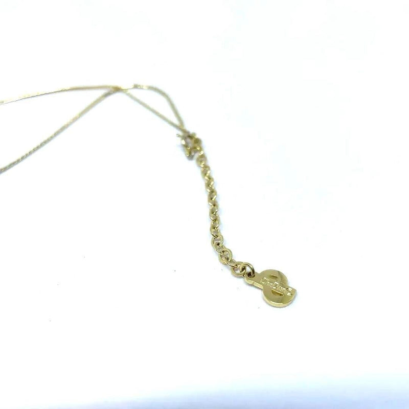 Dior Necklace Chain Gold Rhinestone 40Cm