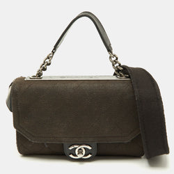 Chanel Black Quilted Canvas And Leather