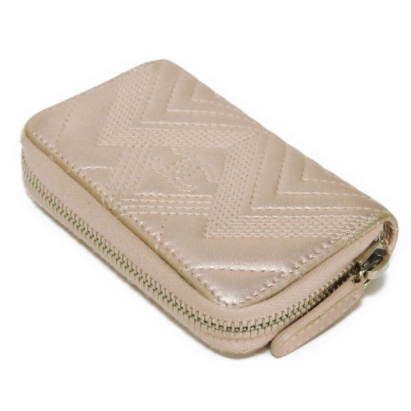 Chanel Chevron Zip Coin Purse Cc