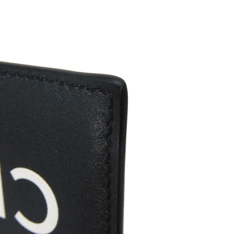 Celine Logo Card Holder Case Black