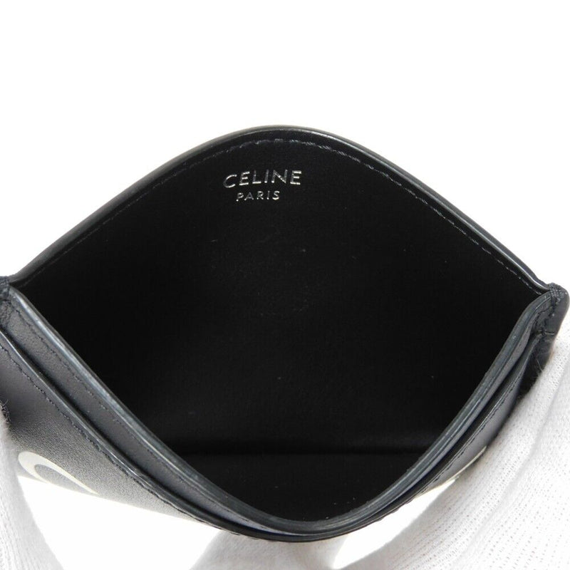 Celine Logo Card Holder Case Black