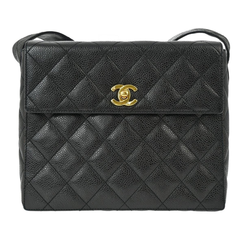 Chanel Black Caviar Straight Flap