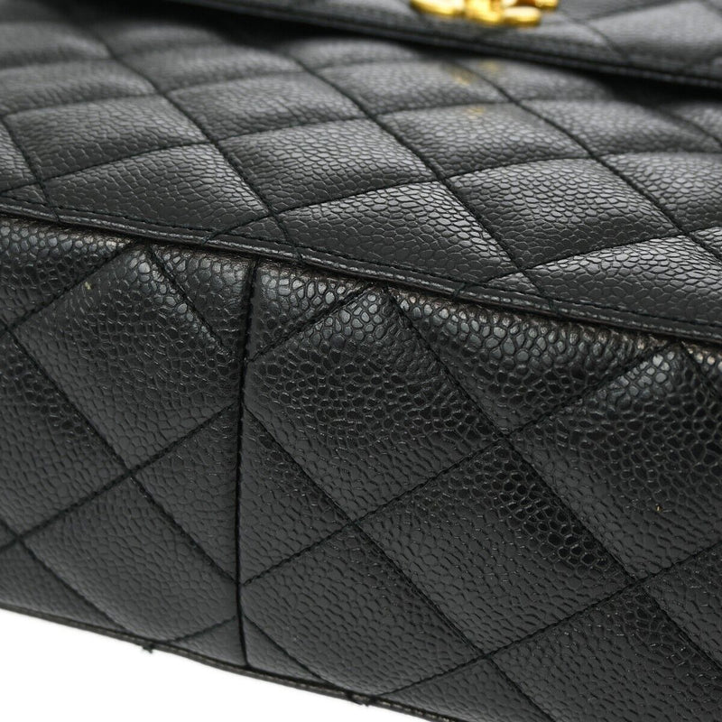 Chanel Black Caviar Straight Flap