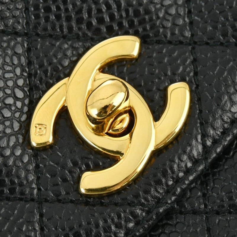 Chanel Black Caviar Straight Flap