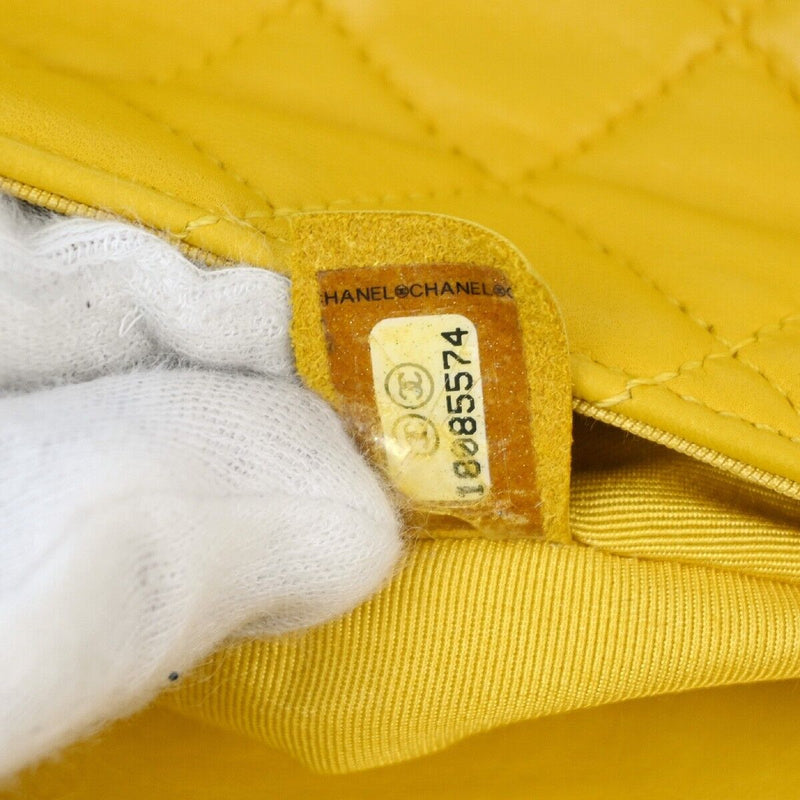 Chanel Yellow Lambskin Hula Hoop Handbag