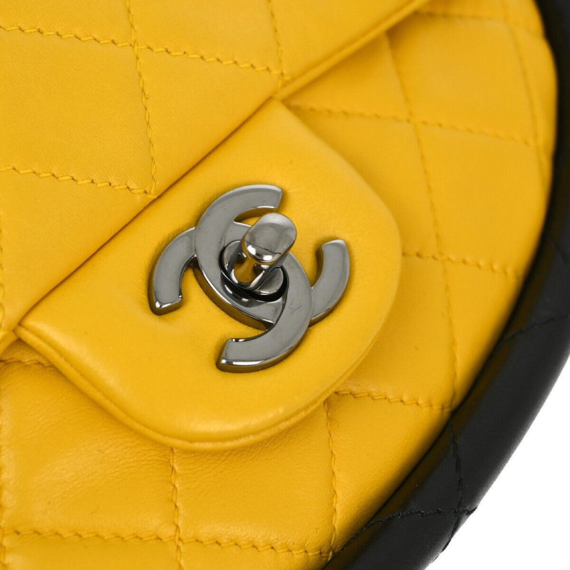 Chanel Yellow Lambskin Hula Hoop Handbag